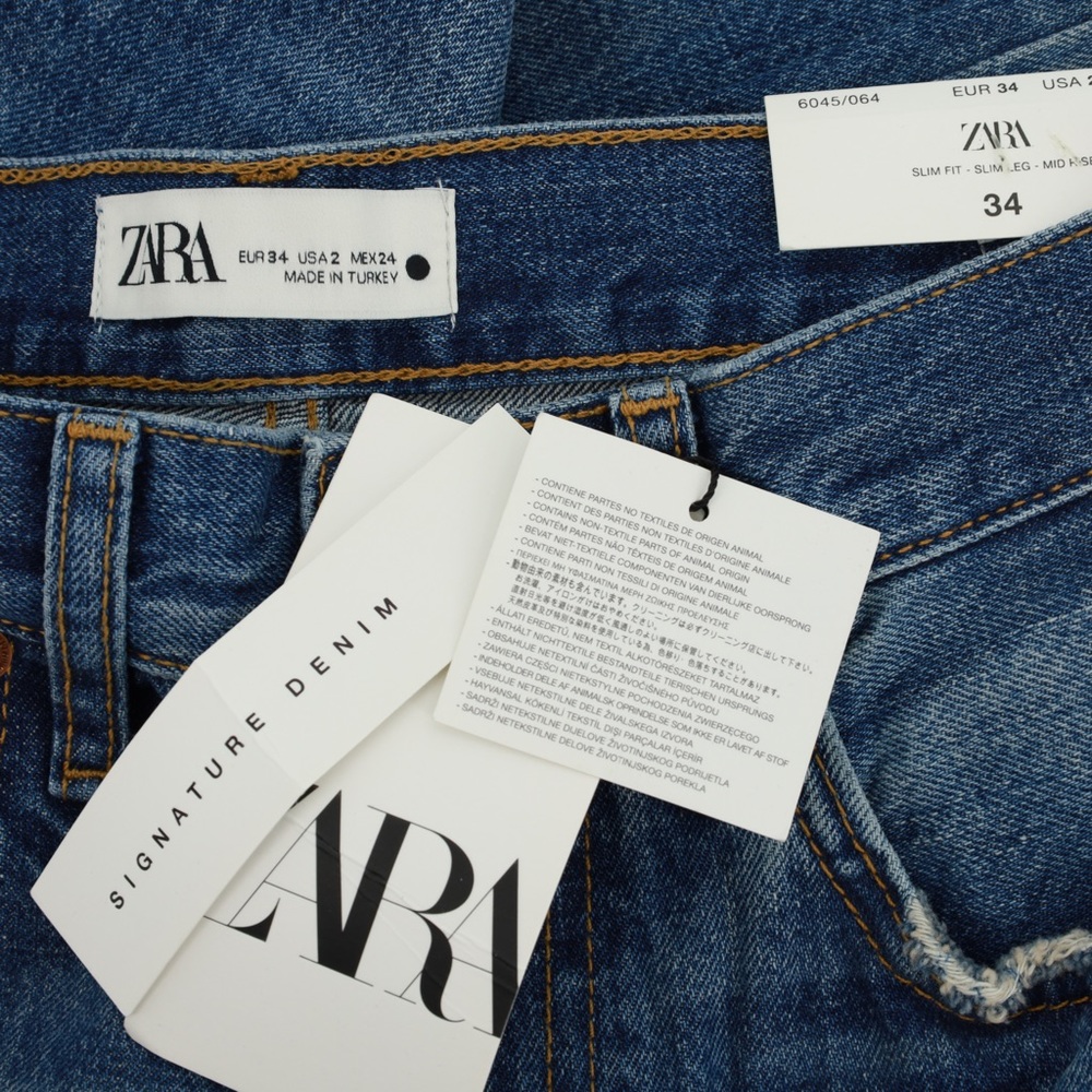 ZARA SIGNATURE DENIM ZW THE TRUTH SLIM JEANS - Picture 7 of 13
